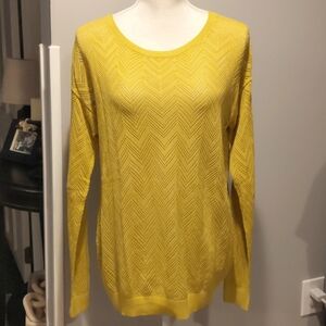 Ann Taylor Loft sweater with Chevron pattern color golden